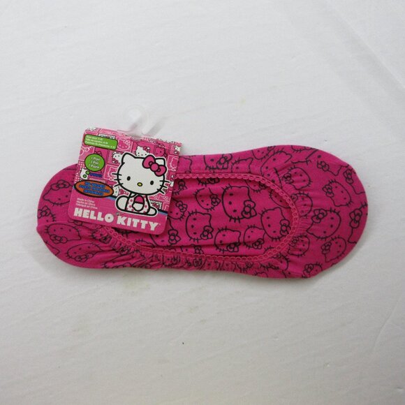 Sanrio Accessories - Hello Kitty No Show Socks Pink Size 4-10 Womens Sanrio 96% Cotton, 4% Spandex